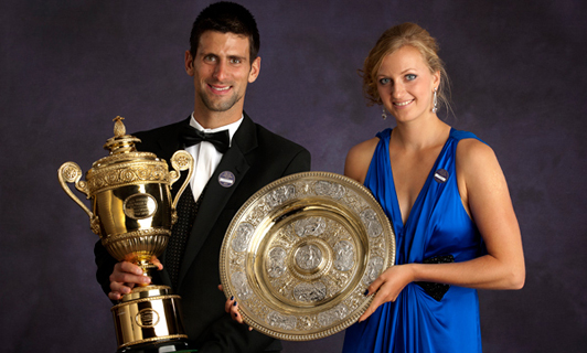 Novak Djokovic and Petra Kvitova