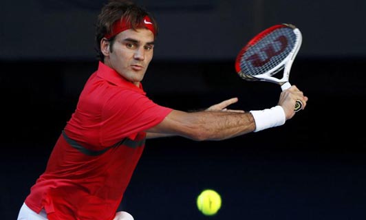 Roger Federer in the Semifinals of Australian Open 2012