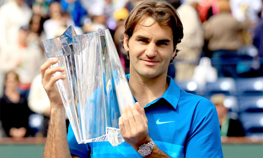 Roger Federer won single's title at Indian Wells