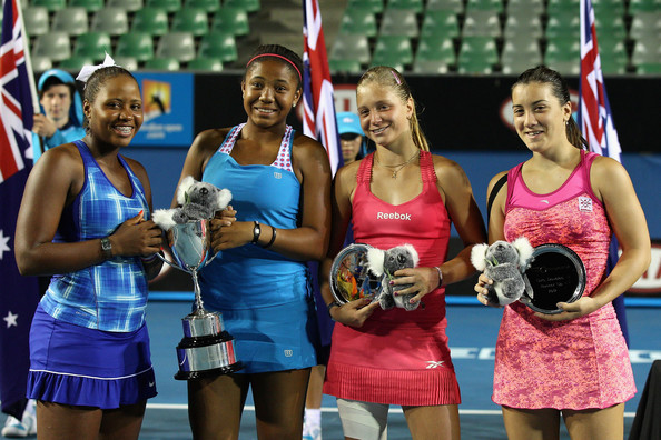 Gabrielle Andrews and Taylor Townsend defeated Irina Khromacheva and Danka Kovinic to Win Australian Open 2012 Girls Doubles Title
