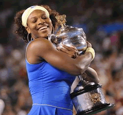 Serena Williams after Winning Australian Open 2009 Title