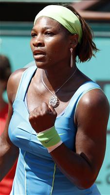 Serena Williams held off Stefanie Voegel