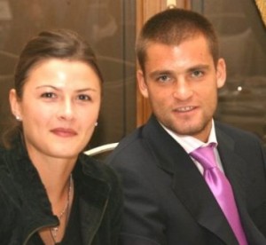 Mikhail Youzhny with his wife Yulia
