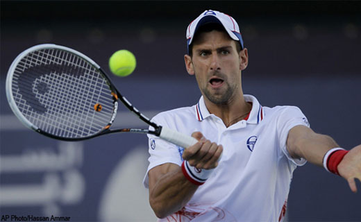 Novak Djokovic in the semifinals of Dubai Open