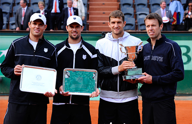 Max Mirnyl, Daniel Nestor, Bob Bryan and Mike Bryan